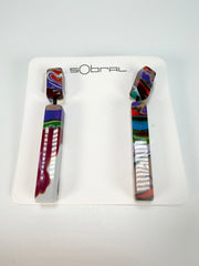 Sobral - Multi-Colour "Clarissa" Pollock Resin Earrings ( 002452 )