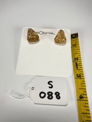 Sobral - Metalique "Pequeno Diamante" Resin Earrings ( 003600 )