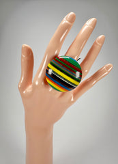 Sobral - Pop Art "Bead Efeitos" Resin Ring ( 004764 ) - Size UK P / US 7.5