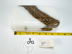 Sobral - Metalique "Linda Purse" Orlando White & Gold Resin Clutch Bag ( 005290 )