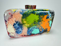 Sobral - Multi-Colour "Linda Purse" Pollock Resin Clutch Bag ( 005290 )