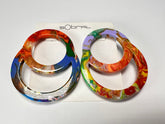 Sobral - Multi-Colour "Feininger Efeitos" Resin Earrings ( 004894 )
