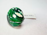 Sobral - Onda Verde "Onda Circle" Green Resin Ring ( 005324 ) - Size UK N / US 7