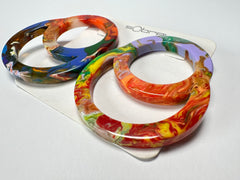 Sobral - Multi-Colour "Feininger Efeitos" Resin Earrings ( 004894 )