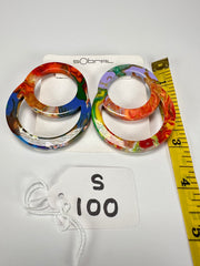 Sobral - Multi-Colour "Feininger Efeitos" Resin Earrings ( 004894 )