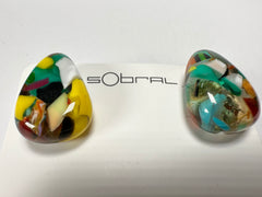 Sobral - Caillou Cristal "Nida" Resin Earrings ( 005306 )