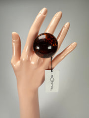 Sobral - Amber "Sintonia Efeitos" Resin Ring ( 003598 ) - Size UK R / US 8.5