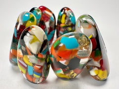 Sobral - Caillou Cristal "Onda" Elasticated Resin Bracelet ( 005329 )