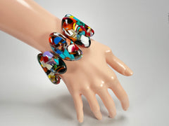 Sobral - Caillou Cristal "Onda" Elasticated Resin Bracelet ( 005329 )