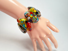 Sobral - Caillou Cristal "Onda" Elasticated Resin Bracelet ( 005329 )