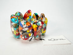 Sobral - Caillou Cristal "Onda" Elasticated Resin Bracelet ( 005329 )