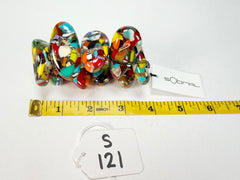 Sobral - Caillou Cristal "Onda" Elasticated Resin Bracelet ( 005329 )