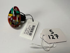 Sobral - Caillou Cristal "Poesia" Resin Ring ( 003597 ) - Size UK Q / US 8