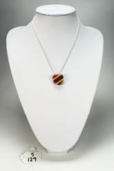 Sobral - Pop Pride "Heart" Resin AG Sliver Necklace ( 005314 )