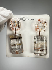 Sobral - Minas Gerais "Araxá" Resin Earrings ( 005407 )