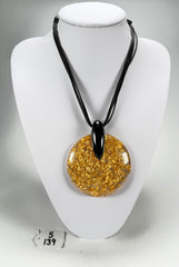 Sobral - Metalique "Eolia Disk" Resin Necklace ( 002858 )