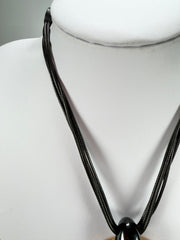 Sobral - Metalique "Eolia Disk" Resin Necklace ( 002858 )