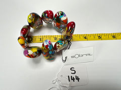 Sobral - Caillou Cristal "Onda" Elasticated Resin Bracelet ( 005329 )