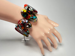 Sobral - Caillou Cristal "Onda" Elasticated Resin Bracelet ( 005329 )