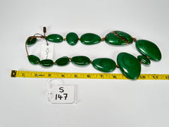 Sobral - Metalique Orlando "Carcassonne" Green Resin Necklace ( 004241 )