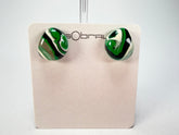 Sobral - Onda Verde "Wave" Green Resin Earrings ( 005330 )