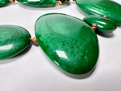 Sobral - Metalique Orlando "Carcassonne" Green Resin Necklace ( 004241 )