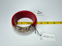 Sobral - Metalique Orlando "Técnica PB34" Red Resin Solid Bangle ( 004102 )