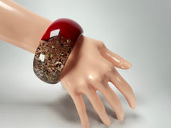 Sobral - Metalique Orlando "Técnica PB34" Red Resin Solid Bangle ( 004102 )