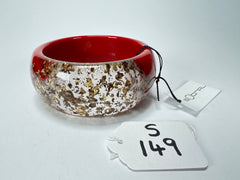 Sobral - Metalique Orlando "Técnica PB34" Red Resin Solid Bangle ( 004102 )