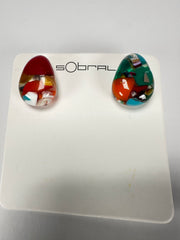 Sobral - Caillou Cristal "Nida" Resin Earrings ( 005306 )