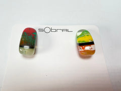 Sobral - Multi-Colour "New Habilis" Pollock Resin Earrings ( 005261 )