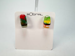 Sobral - Multi-Colour "New Habilis" Pollock Resin Earrings ( 005261 )