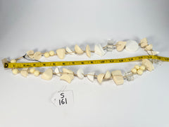 Sobral - Indiana "Aventuras" Marfim Cream Mix 110cm Resin Necklace ( 000038 )