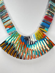 Sobral - Multi-Colour "Ticuna" Pollock Resin Necklace ( 004869 )