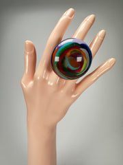 Sobral - Multi-Colour "Moscou K" Resin Ring ( 003605 ) - Size UK U / US 10