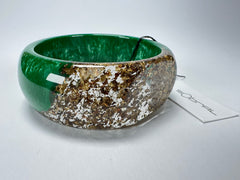 Sobral - Metalique Orlando "Técnica PB34" Green Resin Solid Bangle ( 004102 )