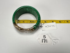 Sobral - Metalique Orlando "Técnica PB34" Green Resin Solid Bangle ( 004102 )