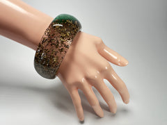 Sobral - Metalique Orlando "Técnica PB34" Green Resin Solid Bangle ( 004102 )