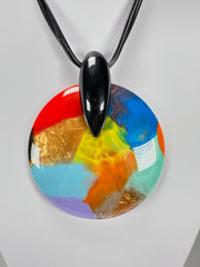 Sobral - Multi-Colour "Eolia Efeitos" K.Polido Resin Necklace ( 002858 )