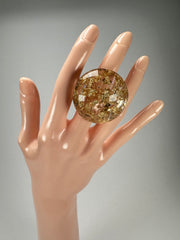 Sobral - Metalique "Afrodite" Resin Ring ( 002789 ) - Size UK R / US 8.5