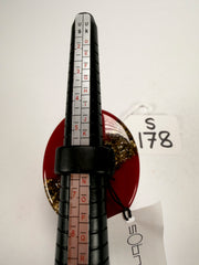 Sobral - Metalique "Munique" Orlando Red Resin Ring ( 005145 ) - Size UK M / US 6