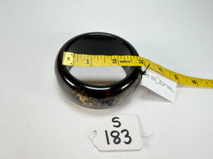 Sobral - Metalique Orlando "PB34" Black & Gold Resin Solid Bangle ( 000000 )