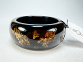 Sobral - Metalique Orlando "PB34" Black & Gold Resin Solid Bangle ( 000000 )