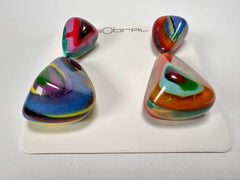 Sobral - Multi-Colour "Anton" Resin Earrings ( 003611 )