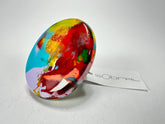 Sobral - Multi-Colour "Munique" K.Polido Resin Ring ( 005145 ) - Size UK U / US 10