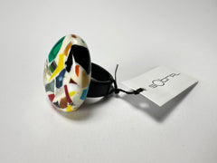 Sobral - Caillou Marfim "Poesia" Resin Ring ( 003597 ) - Size UK V / US 10.5