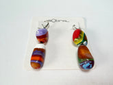 Sobral - Multi-Colour "Dual Stack" Studio Creation Pollock Resin Earrings ( 000000 )