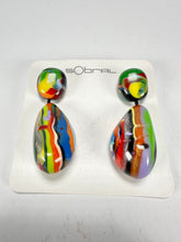 Sobral - Multi-Colour "Clave Efeitos" K.Polido Resin Earrings ( 004606 )