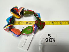 Sobral - Multi-Colour "Fuga" Diamante Elasticated Resin Bracelet ( 003619 )