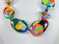 Sobral - Multi-Colour "Gaby" K.Polido Resin Necklace ( 004053 )